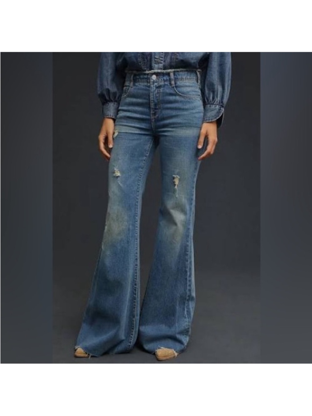 Anthropologie Pilcro The Supermodel high rise bell bottom jean - Picture 10 of 11